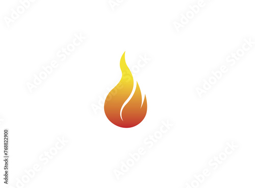 Fire logo and flame for symbol design illustration on white background