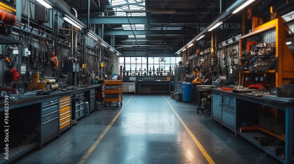 Spacious and Well-Equipped Mechanical Workshop with Modern Industrial Tools Spacious and Well-Equipped Mechanical Workshop with Modern Industrial Tools