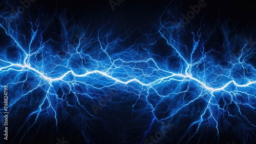 Vivid blue electric plasma field background