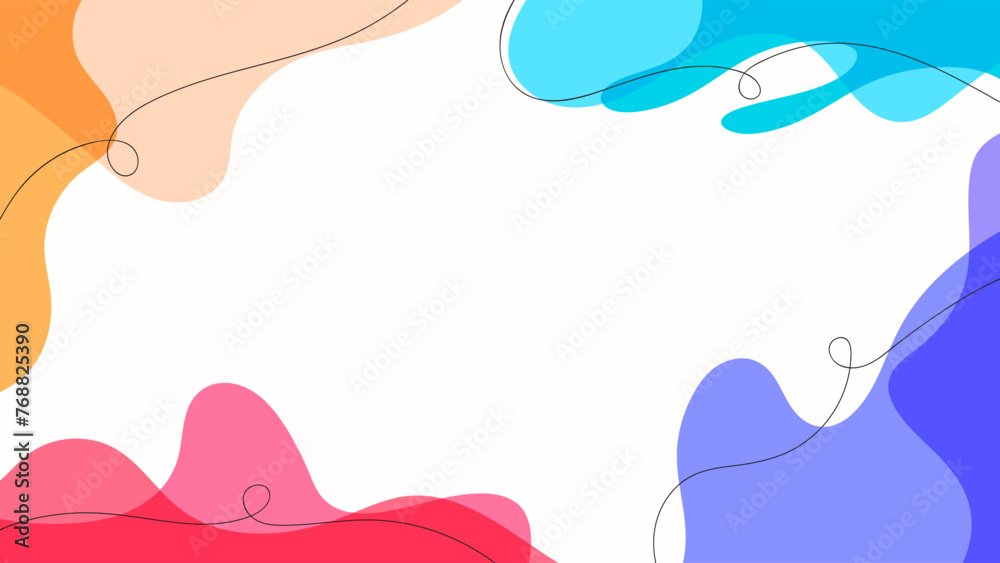 ABSTRACT BACKGROUND WITH HAND DRAWN SHAPES PASTEL FLAT COLOR VECTOR DESIGN TEMPLATE FOR WALLPAPER, COVER DESIGN, HOMEPAGE DESIGN