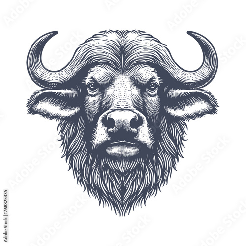 buffalo vintage illustration. isolated on white background