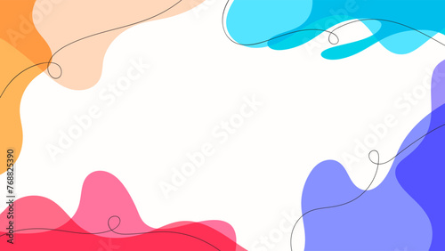 ABSTRACT BACKGROUND WITH HAND DRAWN SHAPES PASTEL FLAT COLOR VECTOR DESIGN TEMPLATE FOR WALLPAPER, COVER DESIGN, HOMEPAGE DESIGN
