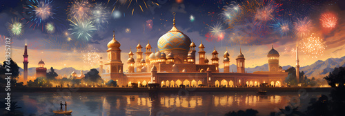 Celebrating the Spirit of Community and Unity: A Vibrant Depiction of Eid Celebrations