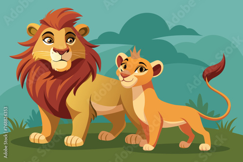 animation lion and lioness 