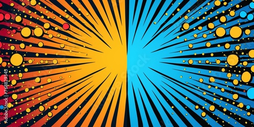 retro comic book pop art background with dots, cartoon halftone background