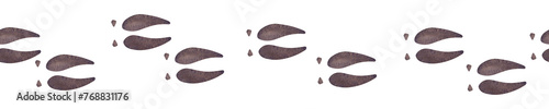 Tablou pe pânză Seamless border elk animal footprint