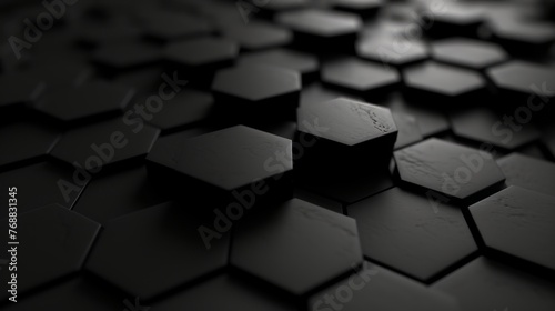 Dark hexagonal modern abstract background.