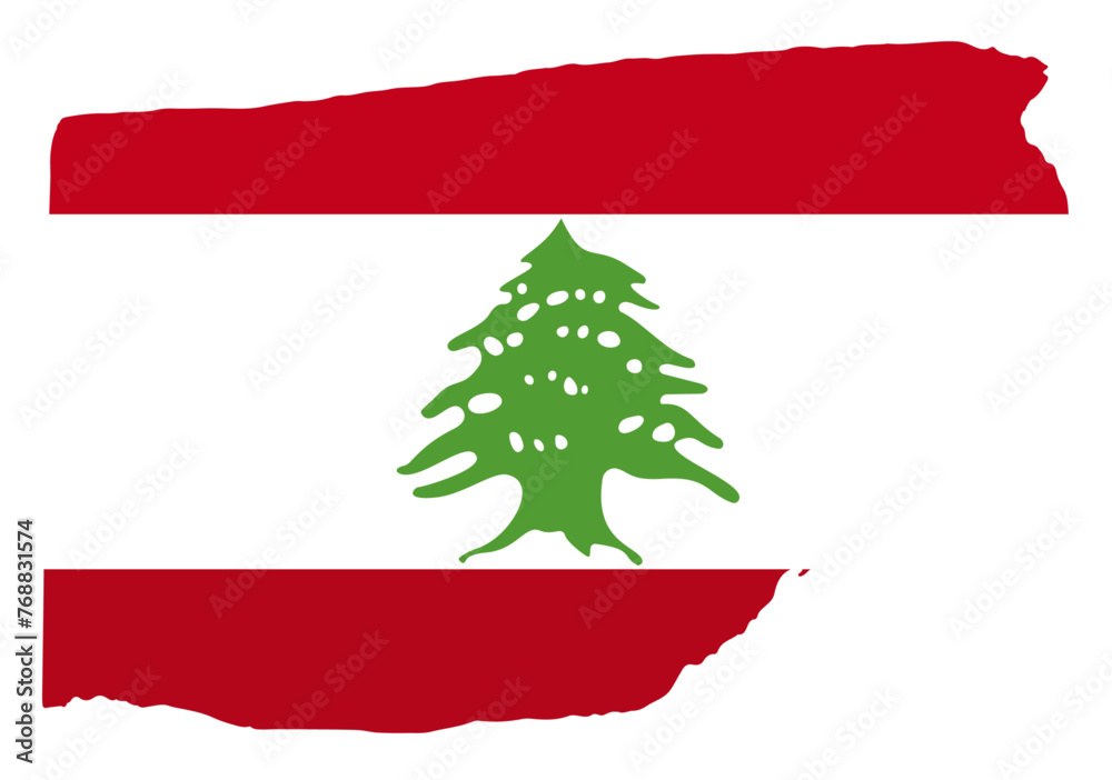 Lebanon flag with palette knife paint brush strokes grunge texture design. Grunge brush stroke effect Lebanon flag with palette knife paint brush strokes grunge texture design. Grunge brush stroke effect