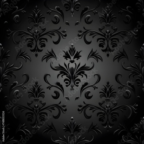 background black floral pattern