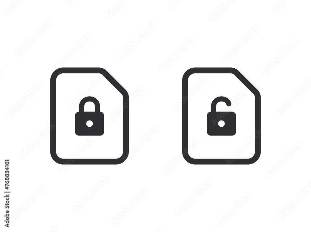 Document icons. Lock icon. Unlock file. Secret document. Padlock icon. Document protection. Information hiding. Data protection. File lock. Profile protection. Personal document. Closed profile. Document icons. Lock icon. Unlock file. Secret document. Padlock icon. Document protection. Information hiding. Data protection. File lock. Profile protection. Personal document. Closed profile.