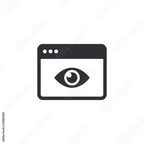 Web page. Online icon. Internet icon. Web sign. Browser icon. Global network. Search page. Internet surfing. View icon. Spying, spy, watch. Anonymity. Search sign. Safe search. Observe. File search. 