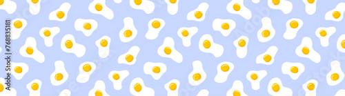 sunny side up fried egg cute seamless icon background wallpaper