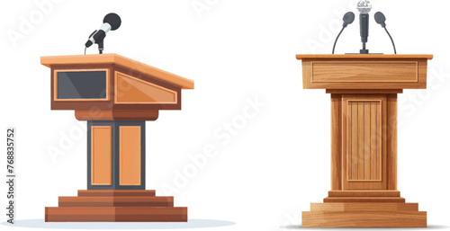 Press conference podium