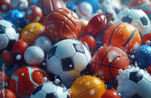 sport balls isolated on background