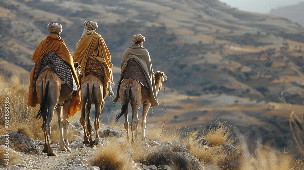 custom made wallpaper toronto digitalthree wisemen travelling on a camel in the wilderness in the old bible times