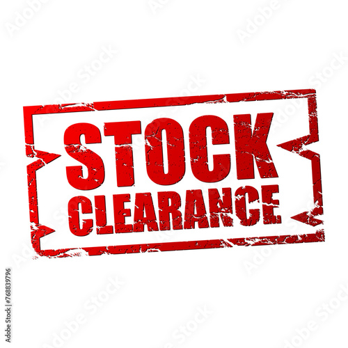 stock clearance sale stamp