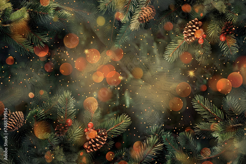 christmas tree montage background