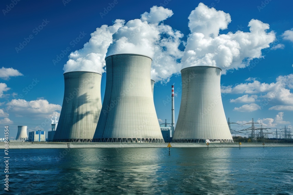 Nuclear power plant and cooling towers Nuclear power plant and cooling towers