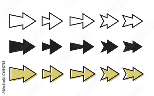 Flat arrow collection vector design