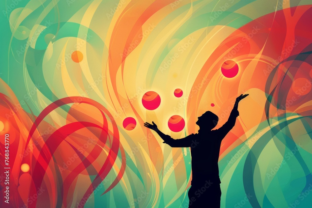 abstract background for International Juggler's Day abstract background for International Juggler's Day