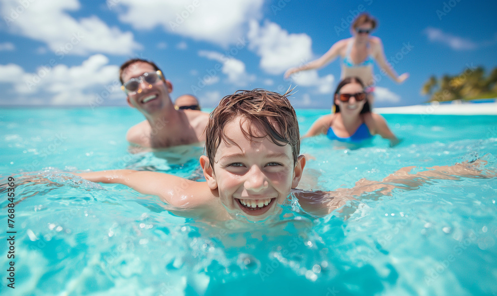 Family Fun Under the Sun: Splashing Around in Tropical Pool Waters Family Fun Under the Sun: Splashing Around in Tropical Pool Waters