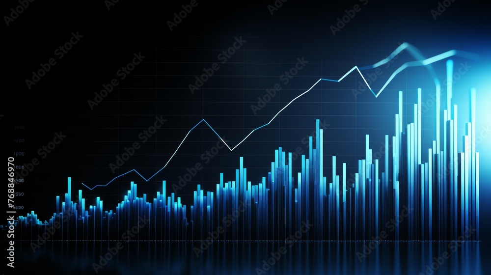 Dynamic Growth: A Vivid Representation of an Ascending Stock Market Graph