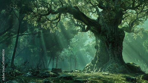ancient forest, tree in the woods