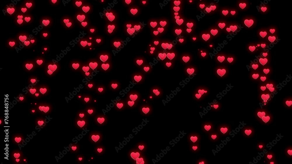 Animation love and hearts floating in the air Isolated on a green background. Valentine day video concept. 4k resolution. Animation love and hearts floating in the air Isolated on a green background. Valentine day video concept. 4k resolution.