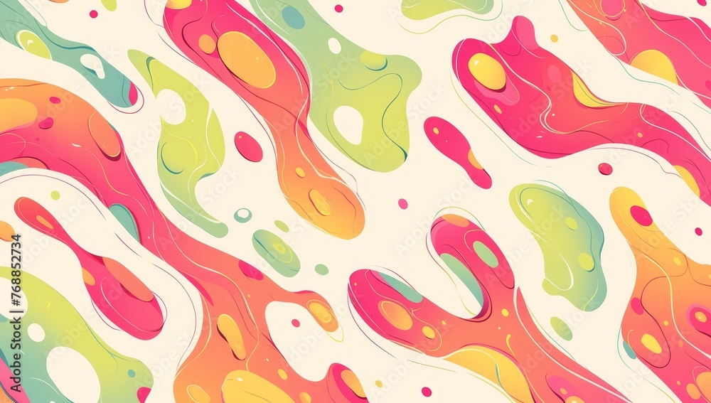 abstract wavy background with pink and green colors
