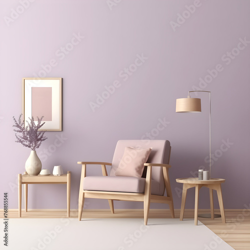 Deluxe Living Room Armchair Array in Wall Mockup