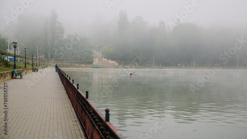 chisinau, republic of moldova, fog in the city