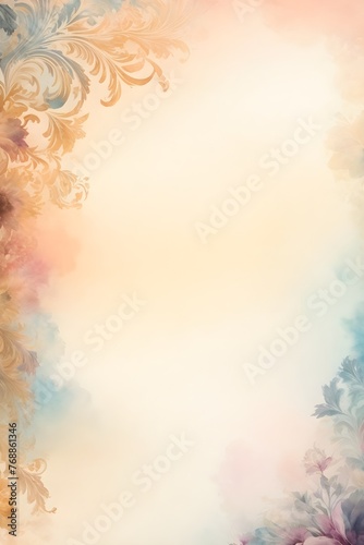 Layout - Briefvorlage - Aquarell-Style - dezente Vintage Ornamente