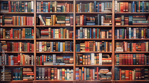 Diverse Bookshelf: Various Genres and Subjects