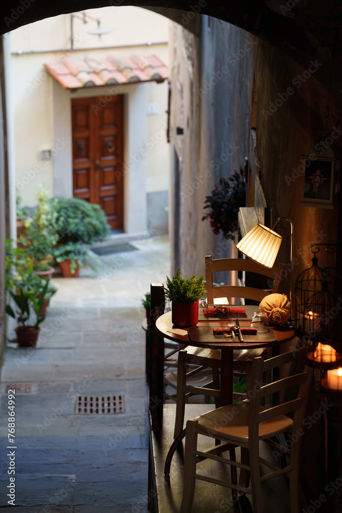 Obraz premium Historic buildings of Cortona, Tuscany, Italy