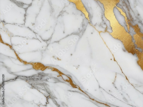 White gold marble texture background design, white marble background with gold swirl pattern.
