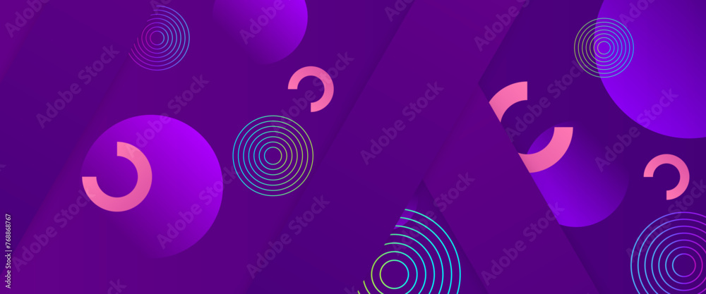 Pink and purple violet minimal geometric shape abstract banner. For business banner, formal backdrop, prestigious voucher, luxe invite, wallpaper and background