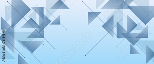 Blue and white modern and simple abstract banner art vector with shapes. For background presentation, background, wallpaper, banner, brochure, web layout, and cover