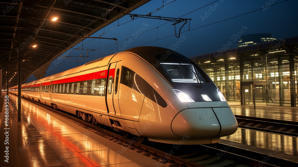 ICE High Speed Train Arrives On Time At Berlin Railway Station 