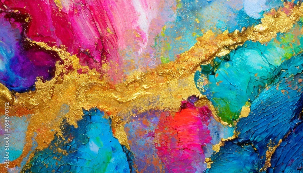 Opulent Symphony: A Kaleidoscope of Color in Oil and Water