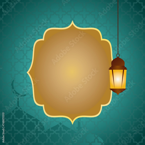 Ramadan Kareem greeting card design template.