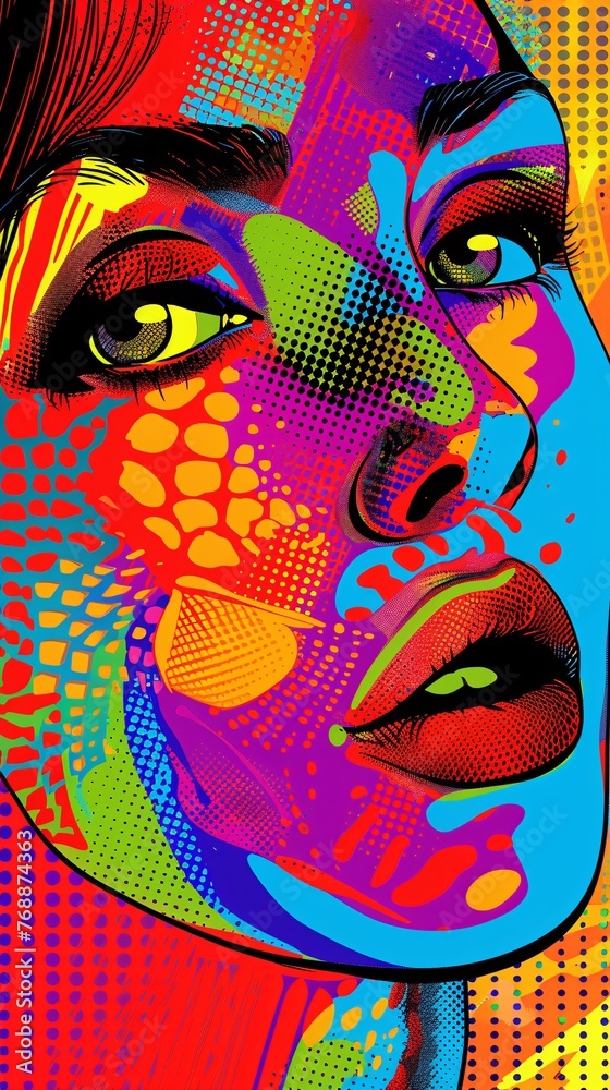 fashion girl in pop art style fashion girl in pop art style