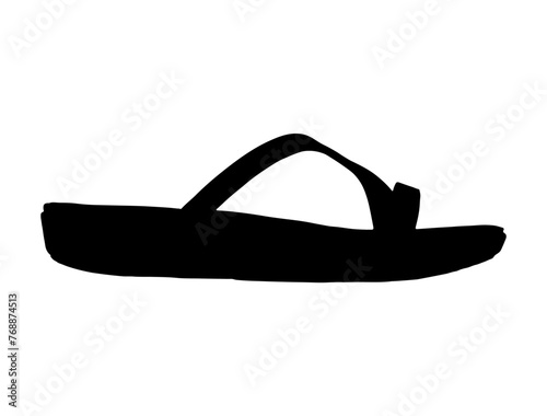 Fitflop silhouette vector art white background