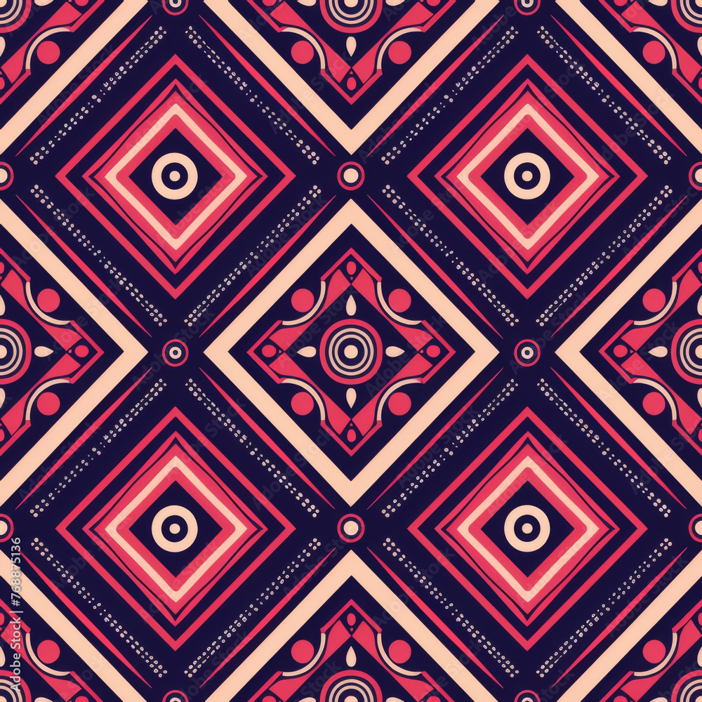Elegant geometric pattern with a combination of purple and pink hues, ideal for stylish backgrounds.