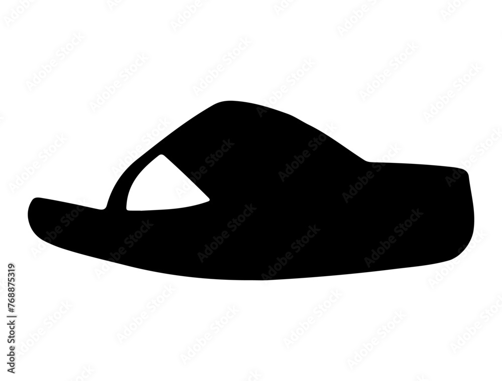 Fitflop silhouette vector art white background