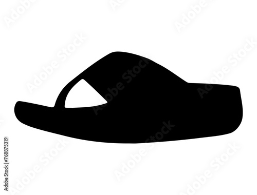 Fitflop silhouette vector art white background
