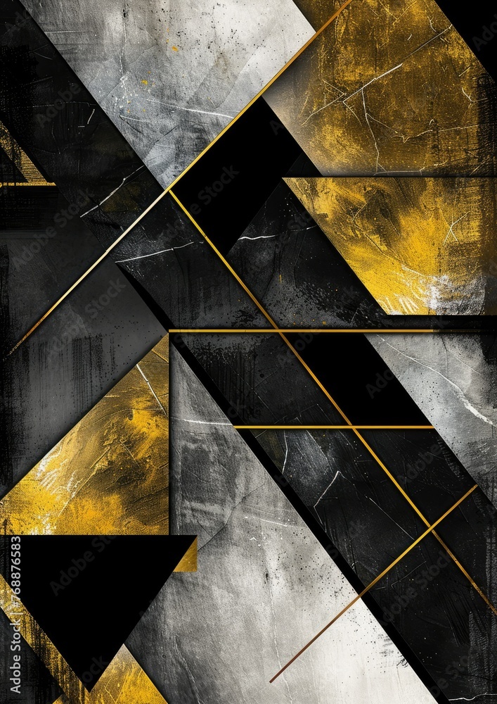 black yellow abstract presentation background featuring