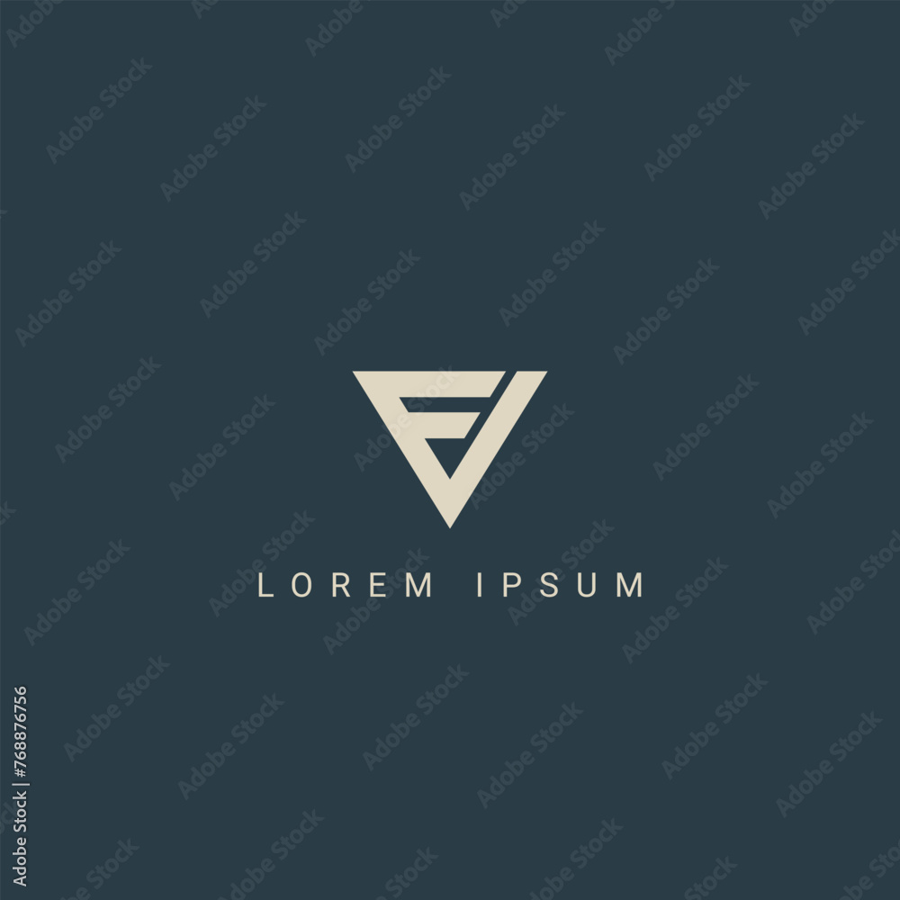 Abstract FV VF letter simple style logo design vector template Abstract FV VF letter simple style logo design vector template