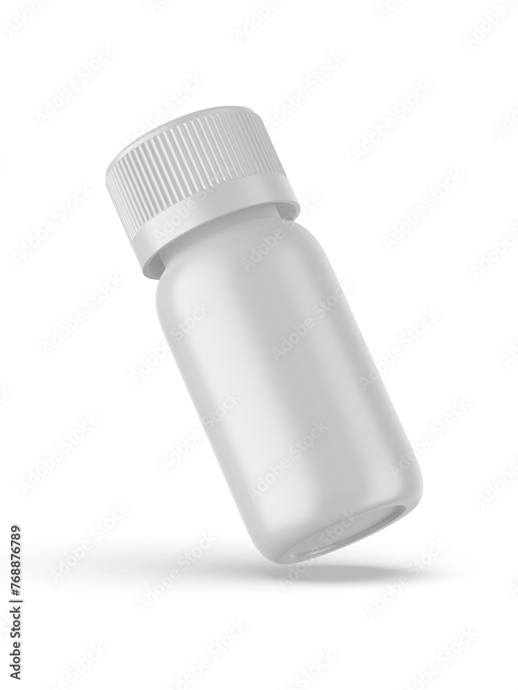 Blank mini screw cap bottle template, 3d illustration. Blank mini screw cap bottle template, 3d illustration.