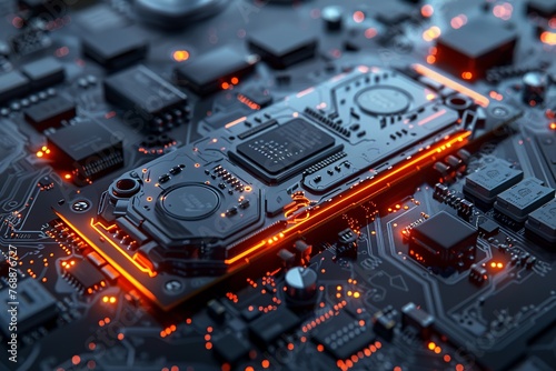 Explore a detailed illustration of a solid-state drive (SSD) highlighting the internal components and technology