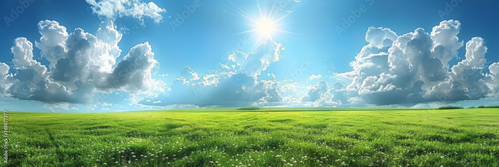 Beautiful spring nature with a neatly trimmed lawn surrounded by trees against a blue sky background with clouds on a bright sunny day.banner.Beautiful summer natural landscape spring grass
Beautiful spring nature with a neatly trimmed lawn surrounded by trees against a blue sky background with clouds on a bright sunny day.banner.Beautiful summer natural landscape spring grass